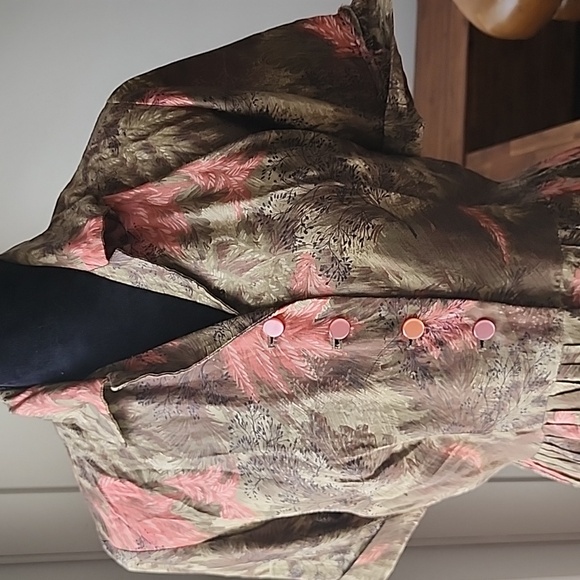 Vintage Cotton Dress Button Up Day Dress Short Sleeve 1950s SIZE 10 Great Shape - Picture 4 of 11